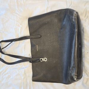 Cole Haan Black Leather Tote Bag